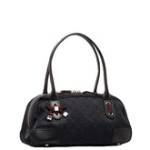 グッチ GGキャンバス プリンシー ハンドバッグ 161720 ブラック キャンバス レザー レディース GUCCI 【中古】
